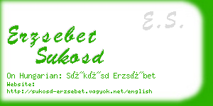 erzsebet sukosd business card